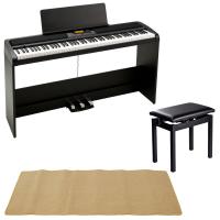 KORG XE20SP DIGITAL ENSEMBLE PIANO 88鍵盤 自動伴奏機能付き 電子ピアノ スタンド 3本足ペダルユニット付き 純正高低自在イス ピアノマット(クリーム)付きセット