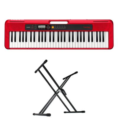 CASIO CT-S200 RD Casiotone 61鍵盤 キーボード レッド X型スタンド