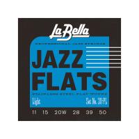 La Bella 20PL Light 11-50 Flat Wound Series ジャズギター弦×3セット