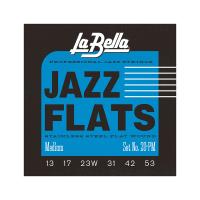 La Bella 20PM Medium 13-53 Flat Wound Series ジャズギター弦×3セット