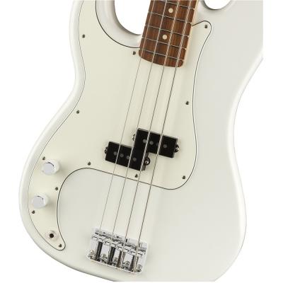 Fender Player Precision Bass Left Handed PF Polar White レフティ エレキベース VOXアンプ付き 入門10点セット ボディトップ画像