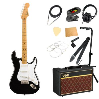 Squier Classic Vibe ’50s Stratocaster MN BLK エレキギター VOXアンプ付き 入門11点セット
