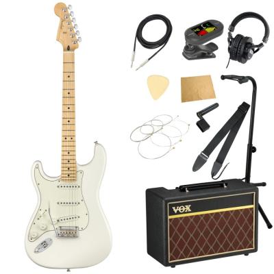 Fender Player Stratocaster LH MN Polar White レフティ エレキギター VOXアンプ付き 入門11点セット