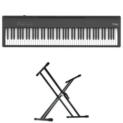 ROLAND FP-30X-BK Digital Piano ブラック 電子ピアノ キーボードスタンド 2点セット [鍵盤 Aset]