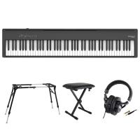 ROLAND FP-30X-BK Digital Piano ブラック 電子ピアノ キーボードスタンド キーボードベンチ ヘッドホン 4点セット [鍵盤 Fset]