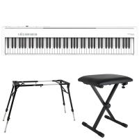 ROLAND FP-30X-WH Digital Piano ホワイト 電子ピアノ キーボードスタンド キーボードベンチ 3点セット [鍵盤 Eset]