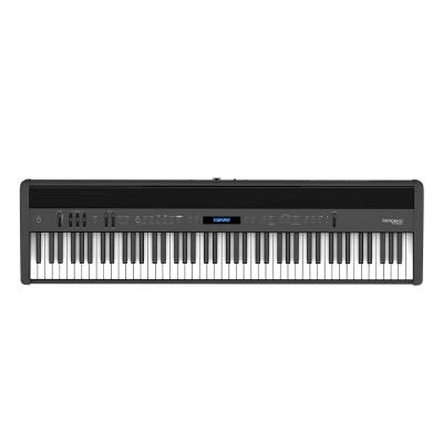 ROLAND FP-60X-BK Digital Piano ブラック デジタルピアノ キーボードスタンド 2点セット [鍵盤 Aset] ローランド 正面画像