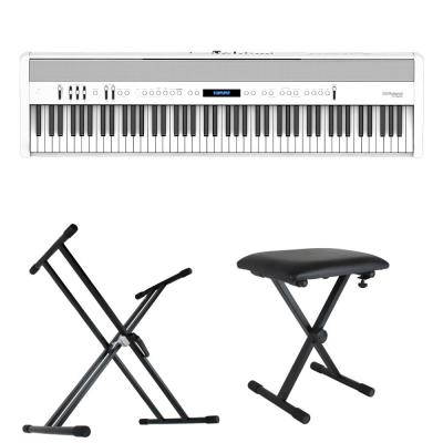 ROLAND FP-60X-WH Digital Piano ホワイト デジタルピアノ キーボードスタンド キーボードベンチ 3点セット [鍵盤 Bset]