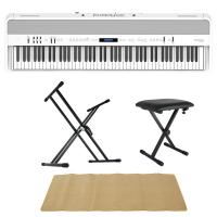 ROLAND FP-90X-WH Digital Piano ホワイト デジタルピアノ スタンド ベンチ マット 4点セット [鍵盤 BMset]