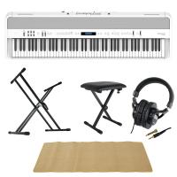 ROLAND FP-90X-WH Digital Piano ホワイト デジタルピアノ スタンド ベンチ ヘッドホン マット 5点セット [鍵盤 CMset]