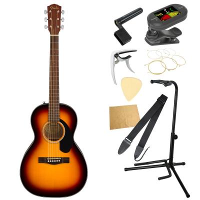 Fender CP-60S Parlor Walnut Fingerboard Sunburst アコースティックギター 入門9点セット