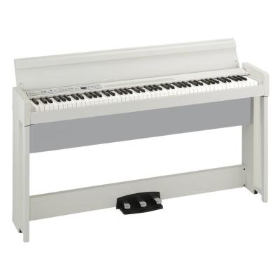 KORG C1 AIR WH 電子ピアノ KORG PC-110-WH X型キーボードベンチ ピアノマット（クリーム）付きセット 画像