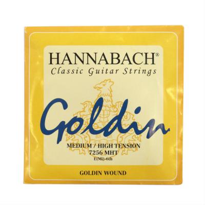 HANNABACH 7256MHT Goldin ミディアムハイテンション 6弦用 バラ弦 クラシックギター弦×3本