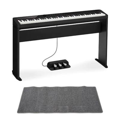 CASIO Privia PX-S3100 BK 電子ピアノ 純正スタンド 3本ペダル ピアノマット(グレイ)付きセット