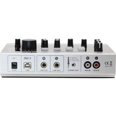 KIKUTANI Newmal X USB オーディオインターフェイス SD GAZER BM-800 Black コンデンサーマイク Dicon Audio 卓上マイクスタンド SD GAZER ポップガード DTM 配信 4点セット 入出力端子部画像