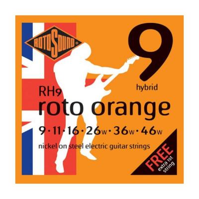 ROTOSOUND RH9 Roto Orange NICKEL HYBRID 9-46 エレキギター弦×6セット