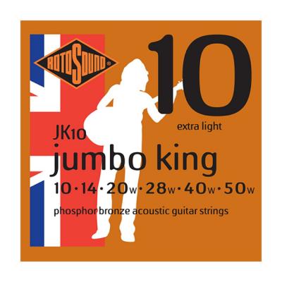 ROTOSOUND JK10 Jumbo King Extra Light 10-50 アコースティックギター弦×6セット
