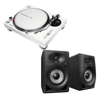 Pioneer DJ PLX-500-W White ターンテーブル リスニングセット Pioneer DJ DM-40BT付きセット
