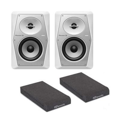 Pioneer DJ VM-50-W White アクティブモニタースピーカー 1ペア(2台) アイソレーションパッド付きセット