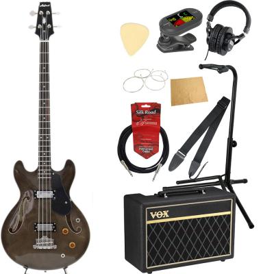 AriaproII TAB-Classic FM SBK セミアコ-スティック エレキベース エレキベース入門10点セット