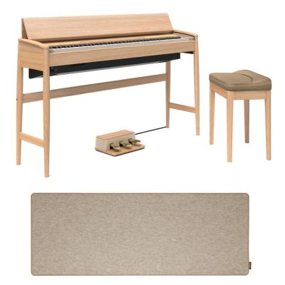 【組立設置無料サービス中】 ROLAND KF-10-KO 電子ピアノ 椅子&ピアノセッティングマット付き ピュアオーク KIYOLAシリーズ カリモク家具製キャビネット