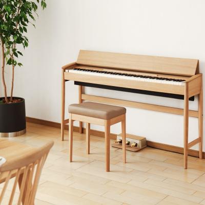 【組立設置無料サービス中】 ROLAND KF-10-KO 電子ピアノ 椅子&ピアノセッティングマット付き ピュアオーク KIYOLAシリーズ カリモク家具製キャビネット 設置イメージ画像