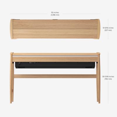 【組立設置無料サービス中】 ROLAND KF-10-KO 電子ピアノ 椅子&ピアノセッティングマット付き ピュアオーク KIYOLAシリーズ カリモク家具製キャビネット サイズ詳細画像