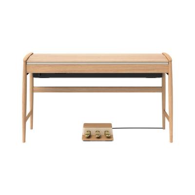 【組立設置無料サービス中】 ROLAND KF-10-KO 電子ピアノ 椅子&ピアノセッティングマット付き ピュアオーク KIYOLAシリーズ カリモク家具製キャビネット 正面からの画像