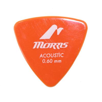MORRIS DELRIN Orange 0.6mm Triangle ギターピック×12枚