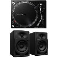 Pioneer DJ PLX-500-K Black ターンテーブル リスニングセット Pioneer DJ DM-40D付きセット