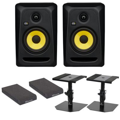 KRK SYSTEMS CLASSIC 5 ニアフィールド・モニタースピーカー×2本(ペア) スピーカースタンド アイソレーションパッド付きセット
