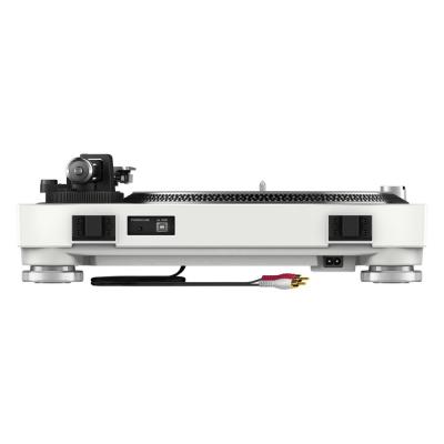 Pioneer DJ PLX-500-W White ターンテーブル リスニングセット Pioneer DJ DM-40D-W アイソレーションパッド付きセット Pioneer DJ PLX-500-W White ターンテーブルの背面画像