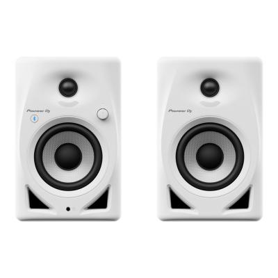 Pioneer DJ PLX-500-W White ターンテーブル リスニングセット Pioneer DJ DM-40D-BT-W アイソレーションパッド付きセット Pioneer DJ DM-40D-BT-W White Bluetooth搭載 パワードモニタースピーカー 1ペア（2台） 白 ホワイトの正面画像