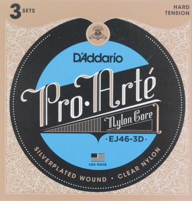 D’Addario Pro-Arte EJ46-3D クラシックギター弦 3セットパック×2パック（6SET）