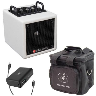 PHIL JONES BASS NANOBASS X4C White 小型ベースアンプ コンボ メーカー推奨USBモバイルバッテリー&純正キャリングバッグセット