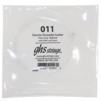 GHS 011 Singles Plain Steel Strings .011 ギター用 バラ弦×4本