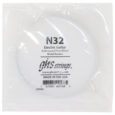 GHS N32 Singles Nickel Rockers ROLLERWOUND .032 エレキギター用 バラ弦×2本