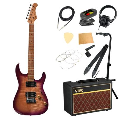 BACCHUS バッカス IMP24 FMH-RSM/M N-MGT-B エレキギター VOXアンプ付き 入門11点 初心者セット