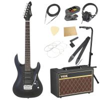 AriaProII MAC-STD Metallic Black エレキギター VOXアンプ付き 入門11点 初心者セット