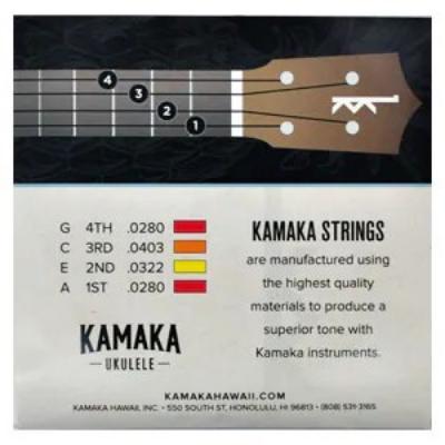 KAMAKA S-1 ウクレレ弦 ソプラノ / コンサート用 ブラックナイロン弦セット×2セット パッケージ裏