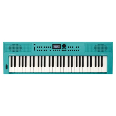 ROLAND ローランド GOKEYS3-TQ GO:KEYS 3 Entry Keyboard 専用譜面立て付きセット エントリーキーボード ターコイズ 自動伴奏機能搭載 61鍵盤 正面画像