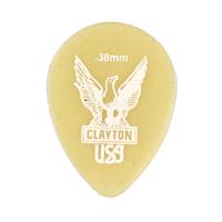 Clayton USA クレイトン UST38 Ultem Gold 0.38mm スモールティアドロップ ギターピック×12枚