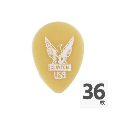 Clayton USA クレイトン UST72 Ultem Gold 0.72mm スモールティアドロップ ギターピック×36枚
