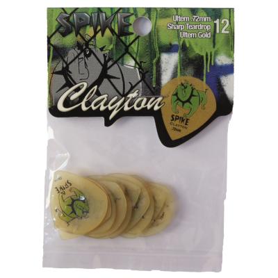 Clayton USA クレイトン USSD72/12 Spike 0.72mm シャープティアドロップ ギターピック×12枚