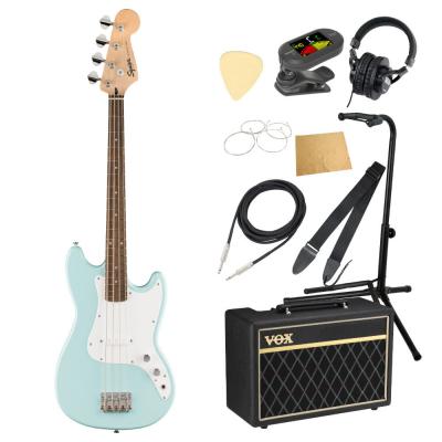 Squier スクワイア スクワイヤー Sonic Bronco Bass LRL Daphne Blue エレキベース VOXアンプ付き 入門10点 初心者セット