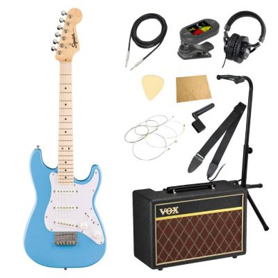 Squier スクワイア スクワイヤー Mini Stratocaster MN California Blue エレキギター VOXアンプ付き 入門11点 初心者セット