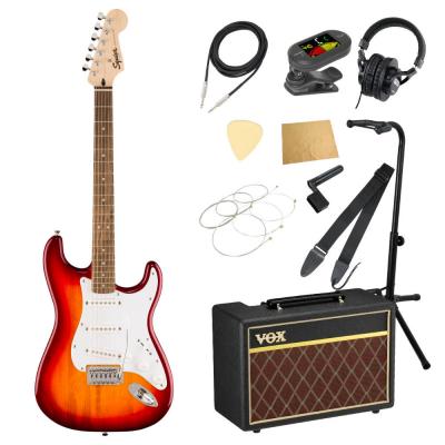 Squier スクワイア スクワイヤー Sonic Stratocaster LRL Sienna Sunburst エレキギター VOXアンプ付き 入門11点 初心者セット