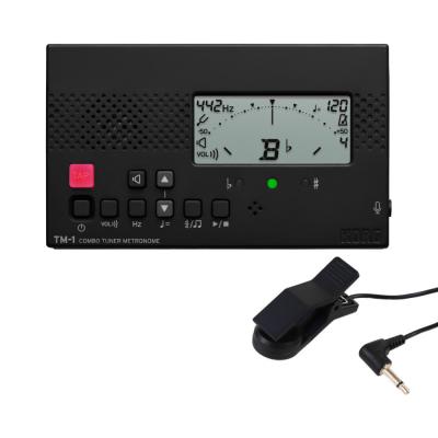 KORG TM-1 BK チューナー&メトロノーム クリップマイク付きセット 吹奏楽 管楽器 弦楽器 ブラスバンド オーケストラ