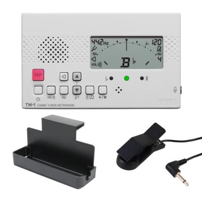 KORG TM-1 WH チューナー&メトロノーム クリップマイク/譜面台トレイラック付きセット 吹奏楽 管楽器 弦楽器 ブラスバンド オーケストラ