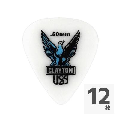 Clayton USA Acetal Polymer 0.50mm スタンダード ピック×12枚